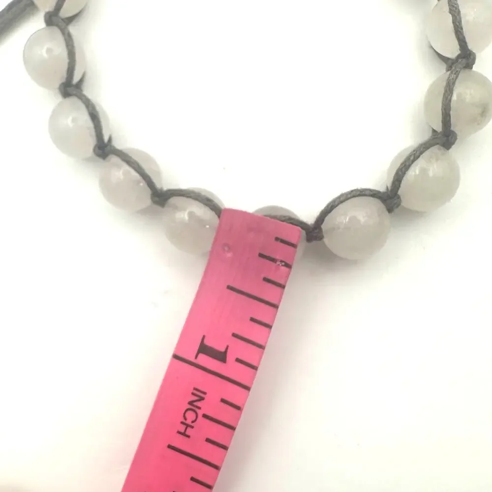Rose Quartz Shamballa Bracelet Boho Bracelet Lot of 2 Black Lava Stone Beads